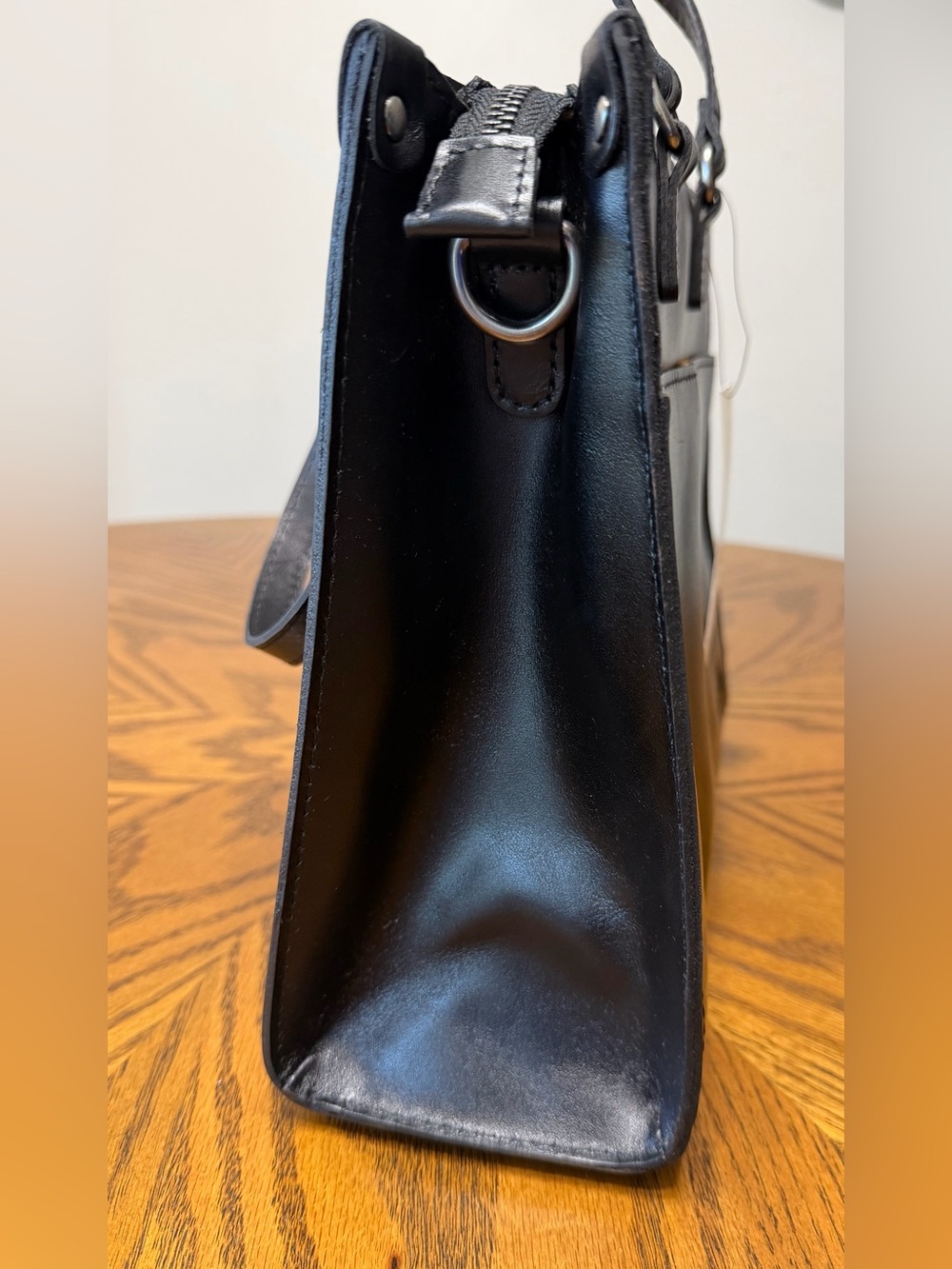 Patricia Nash Black Floral Embossed Leather Tote - Picture 6 of 9